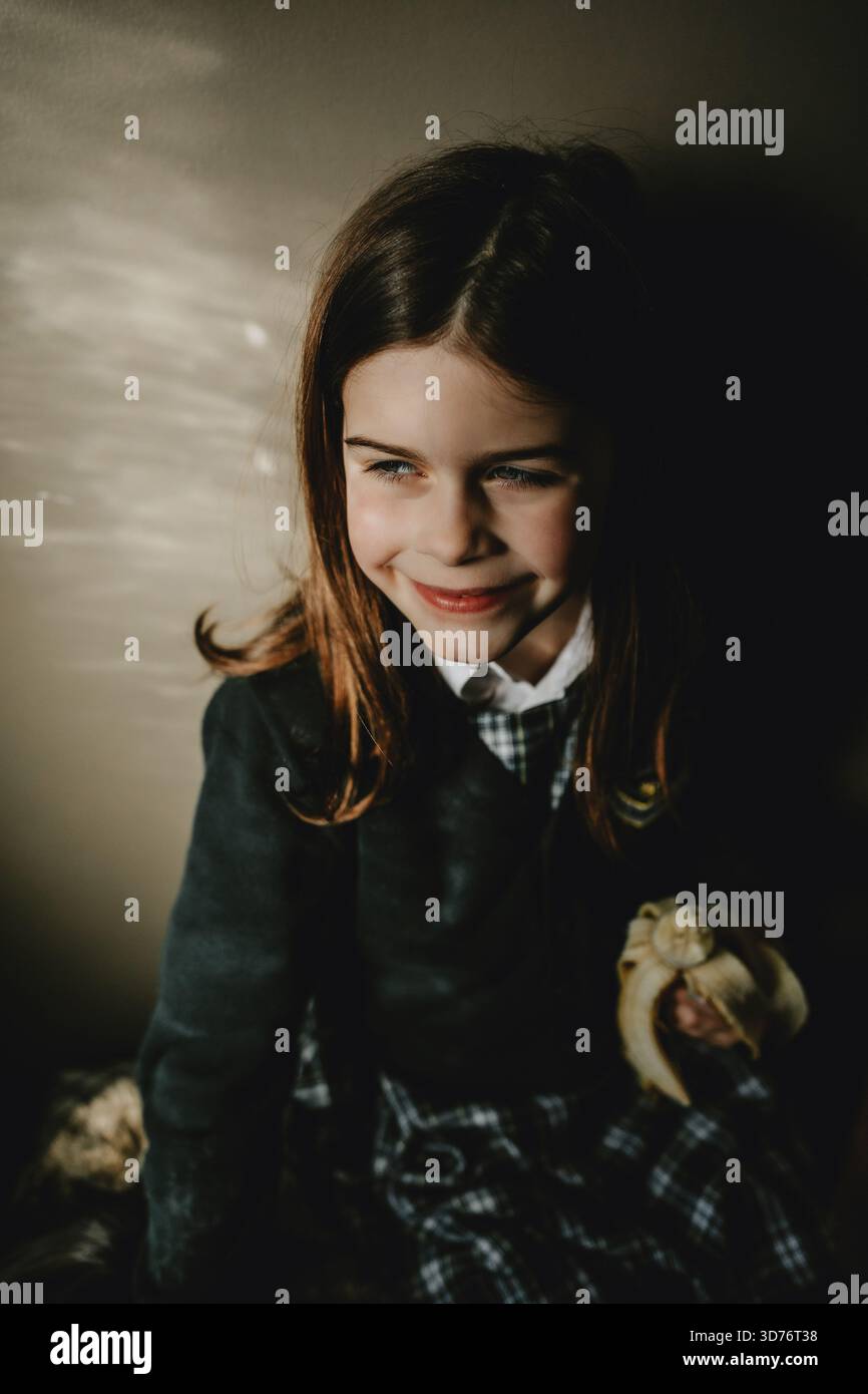 Moody girl school uniform hi-res stock photography and images - Alamy