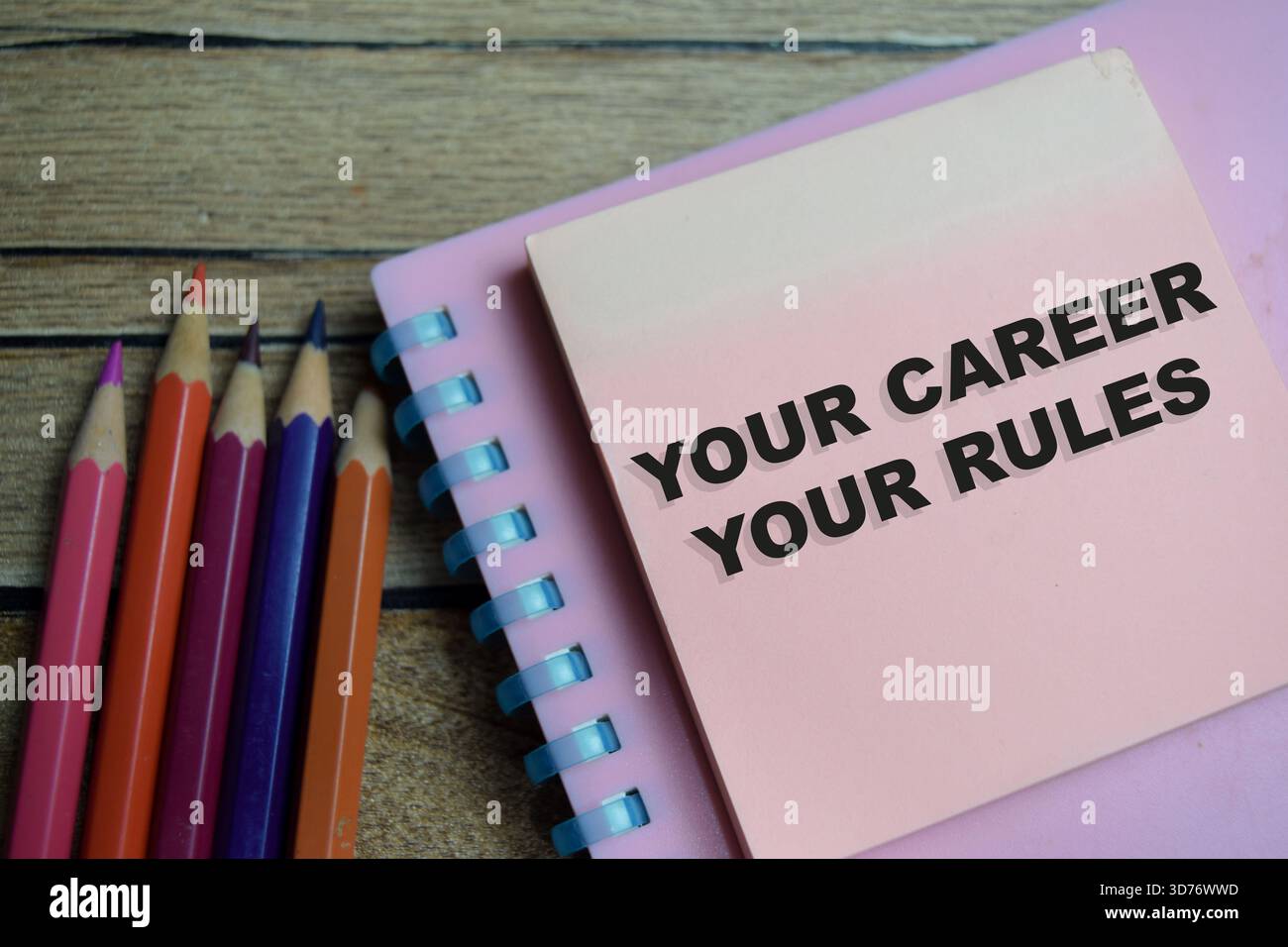 Concept of your career your rules write on sticky notes isolated on ...