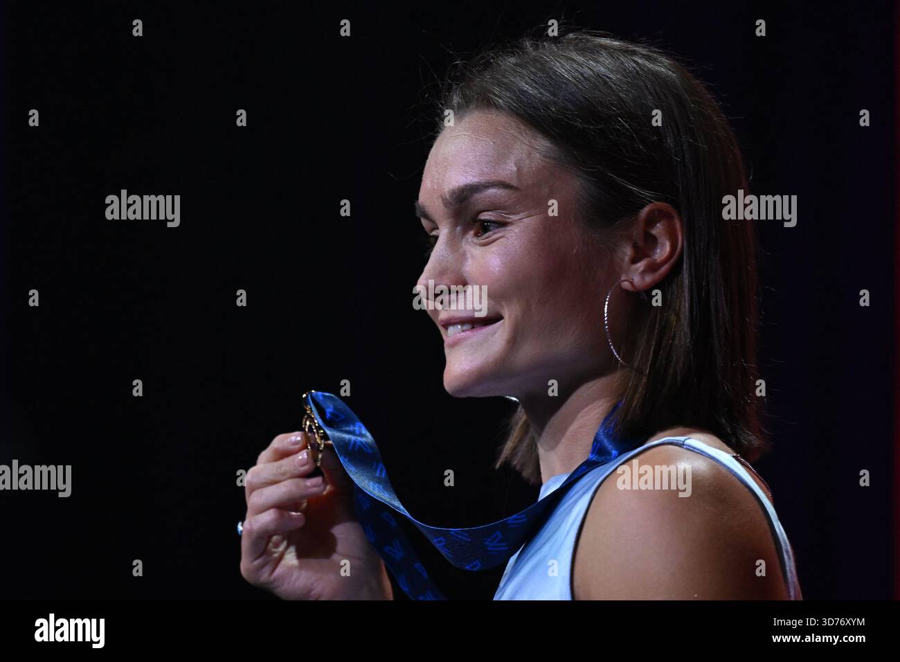 Ash Riddell of North Melbourne reacts after wining the best and fairest ...