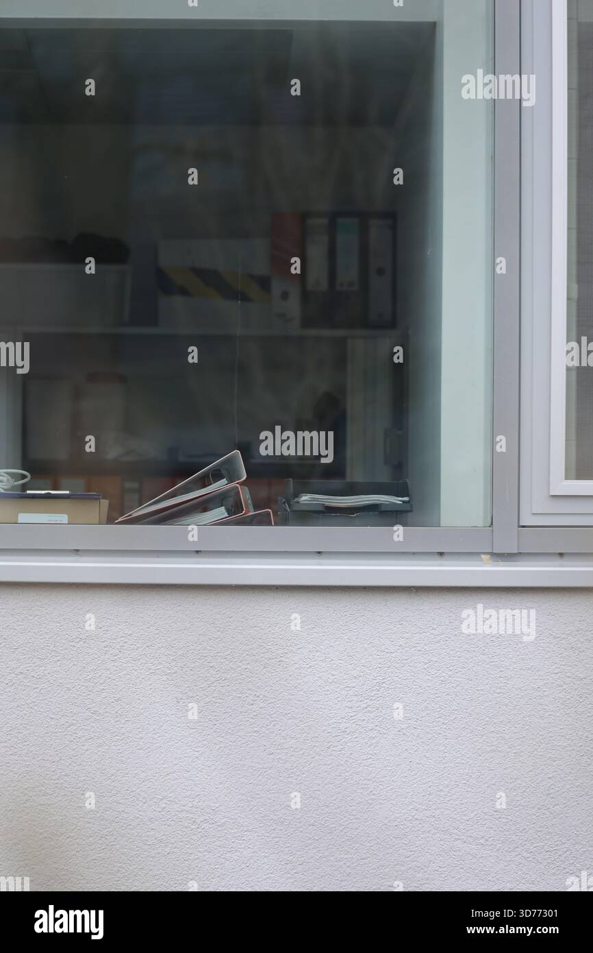 A window with a pair of scissors on the sill Stock Photo - Alamy