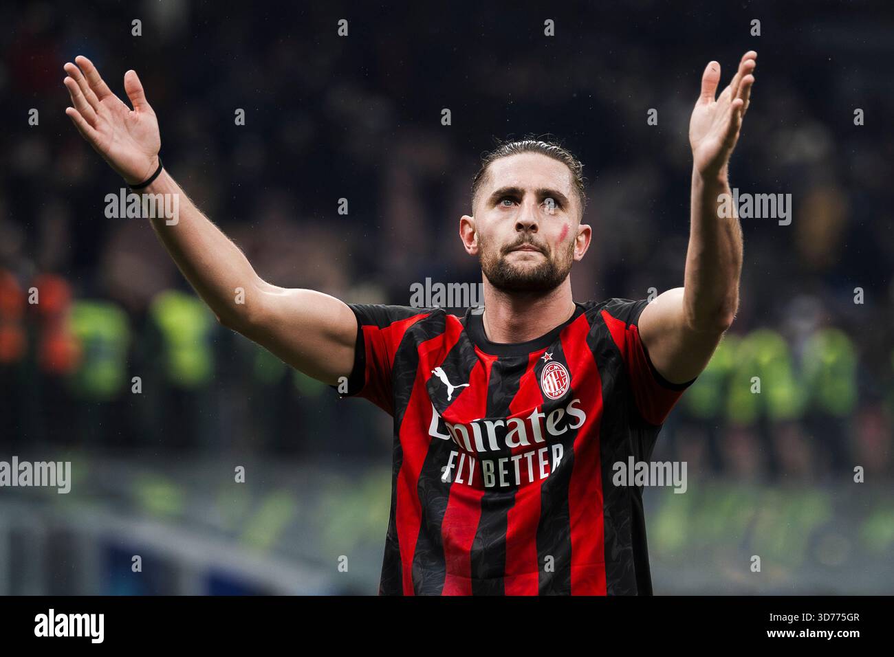 Adrien Rabiot of AC Milan celebrates the victory at the end ofd the ...