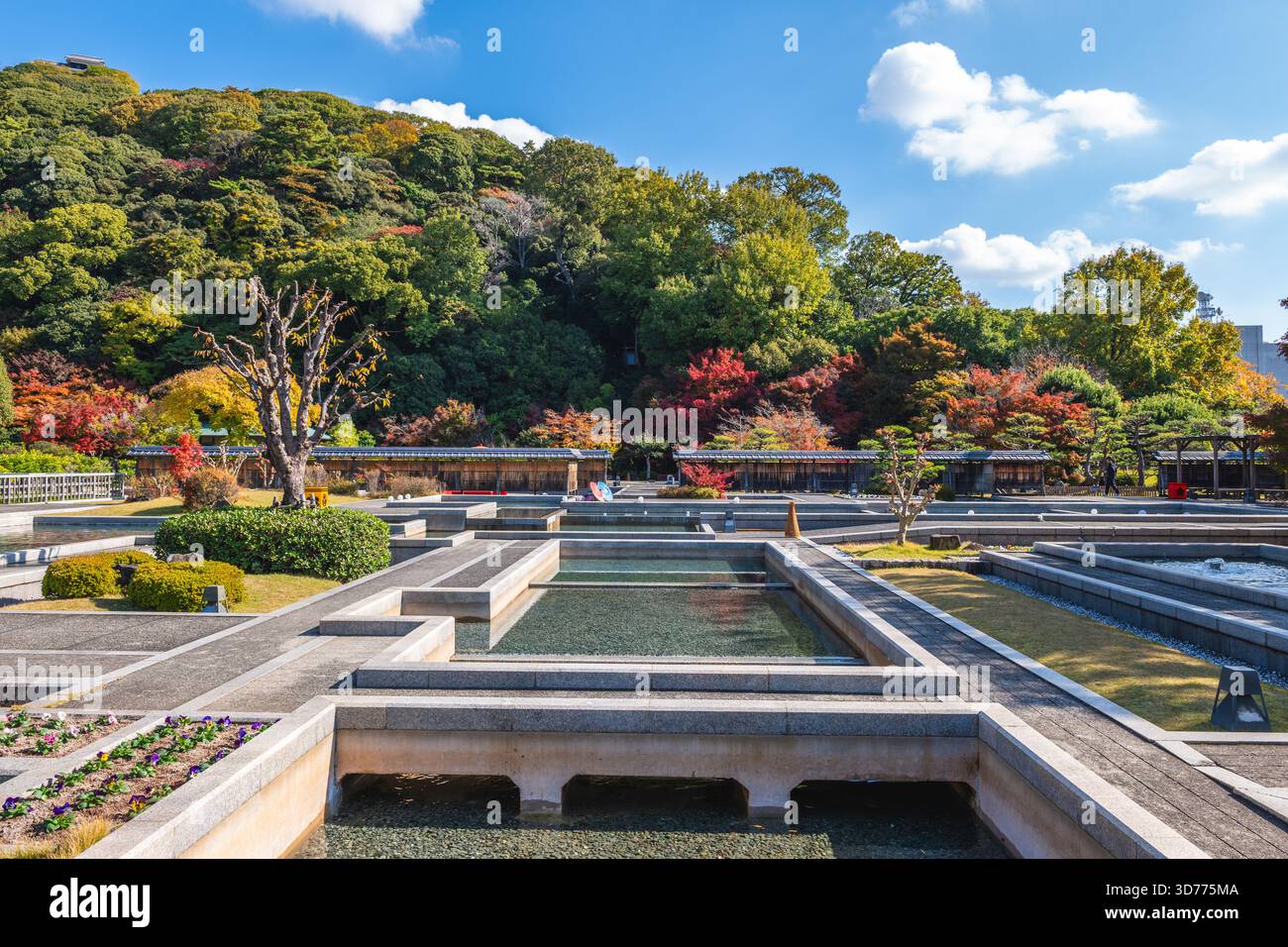 Rinsentei of Matsuyama Castle Ninomaru Historical Garden in Ehime, Shikoku, Japan Stock Photo