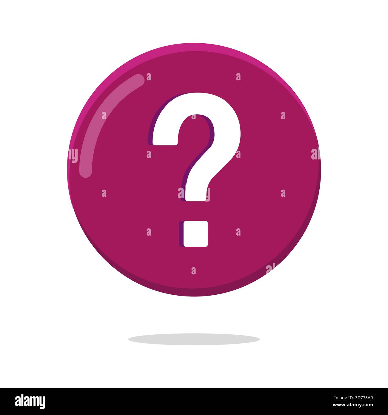 Question mark icon. Help symbol button. FAQ query sign. Vector ...