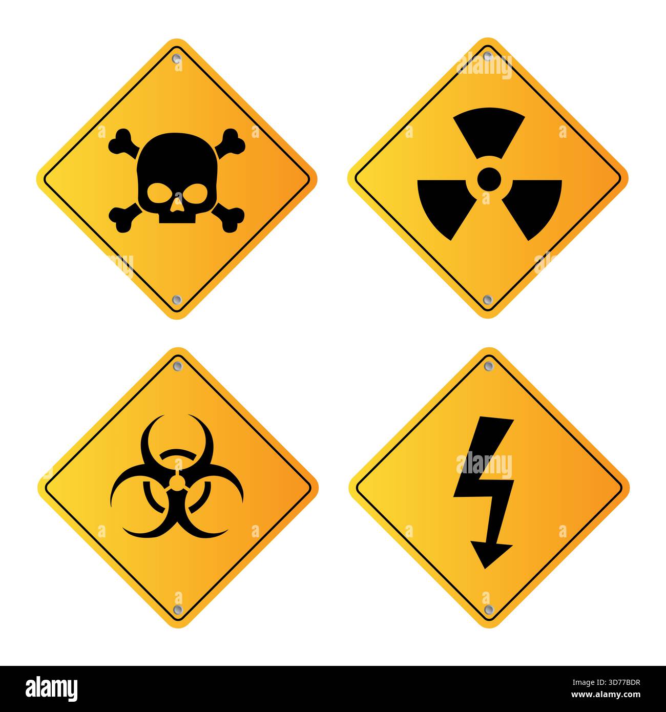 Hazard signs vector hi-res stock photography and images - Alamy