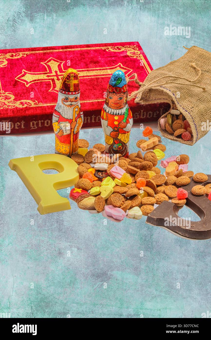 Dutch 'sinterklaas' items and sweets Stock Photo