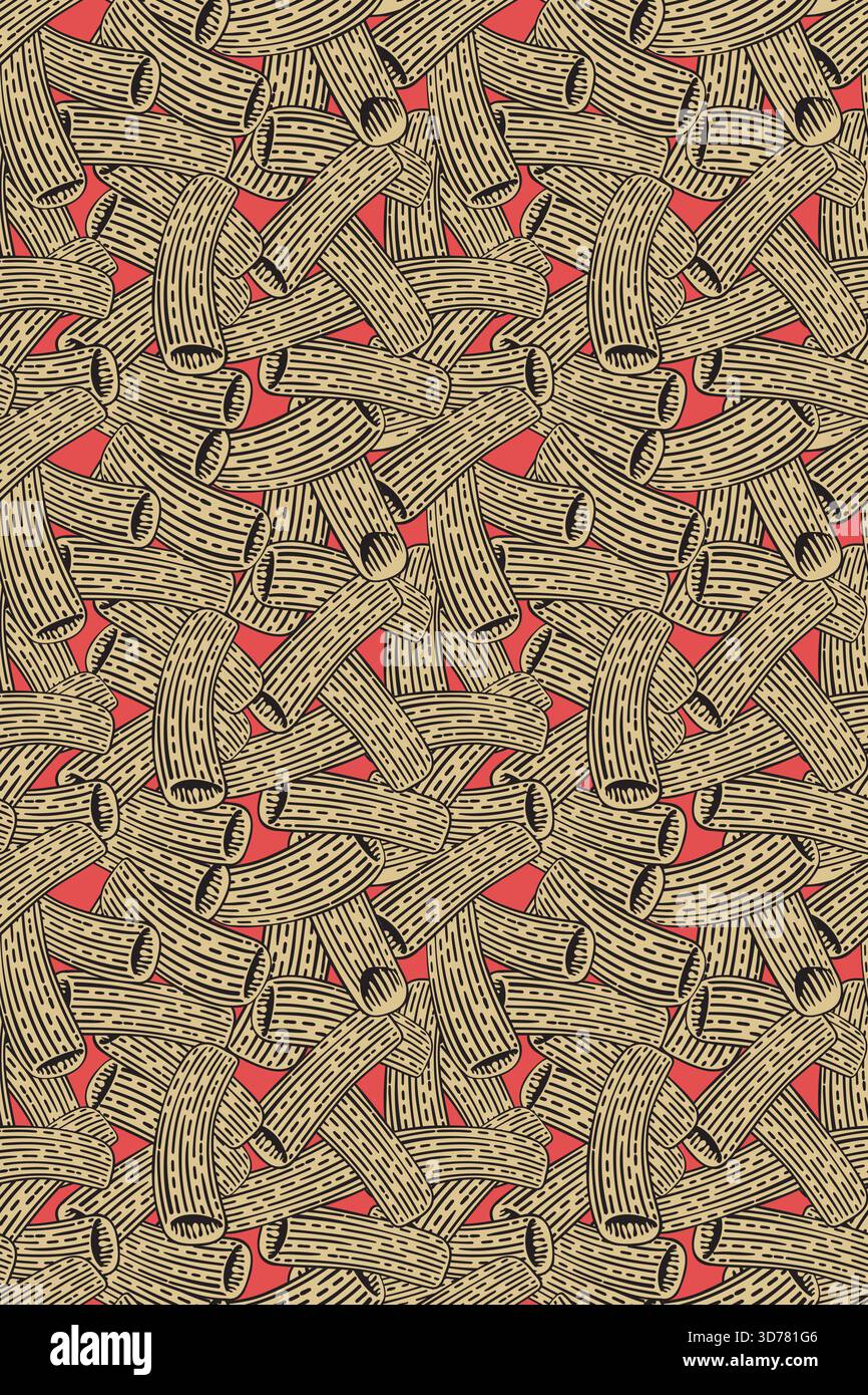 Vector pasta seamless pattern Stock Vector