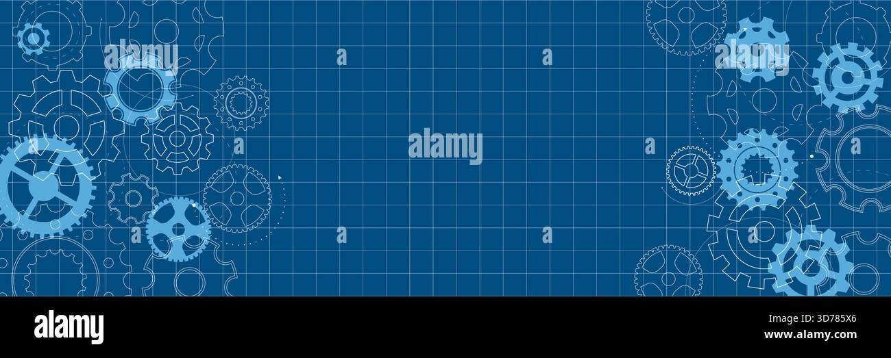 Gear blueprint technical mechanism construction background wheel ...