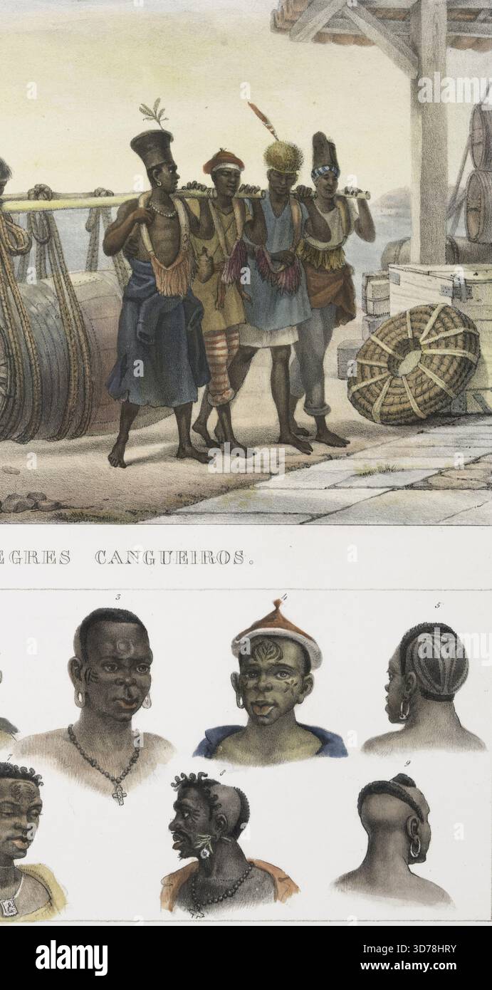 Nègres cangueiros; Différentes nations nègres, created by Jean Baptiste ...