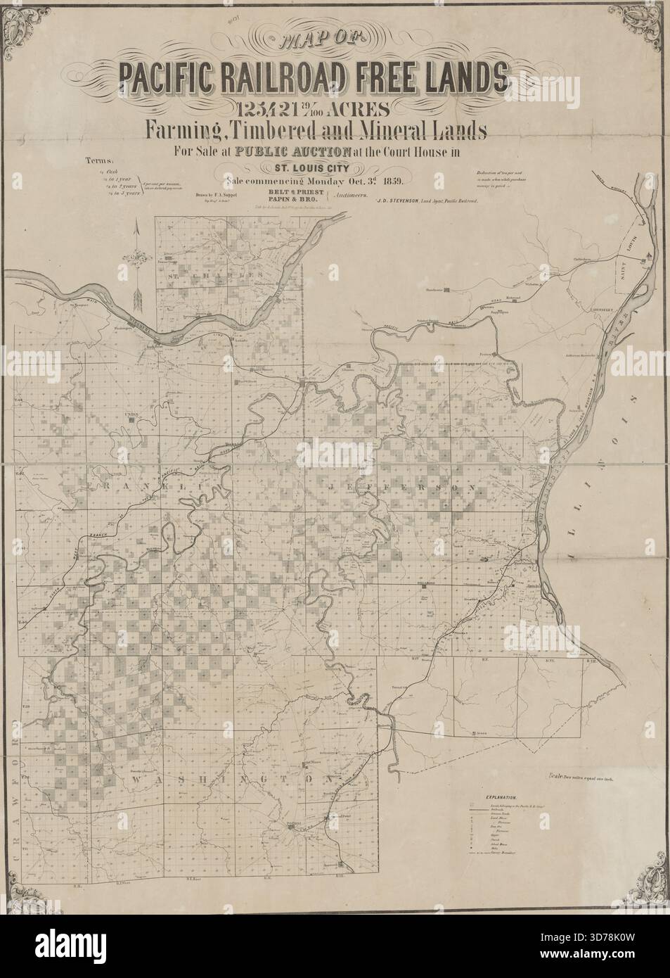 Saint charles county map hi-res stock photography and images - Alamy