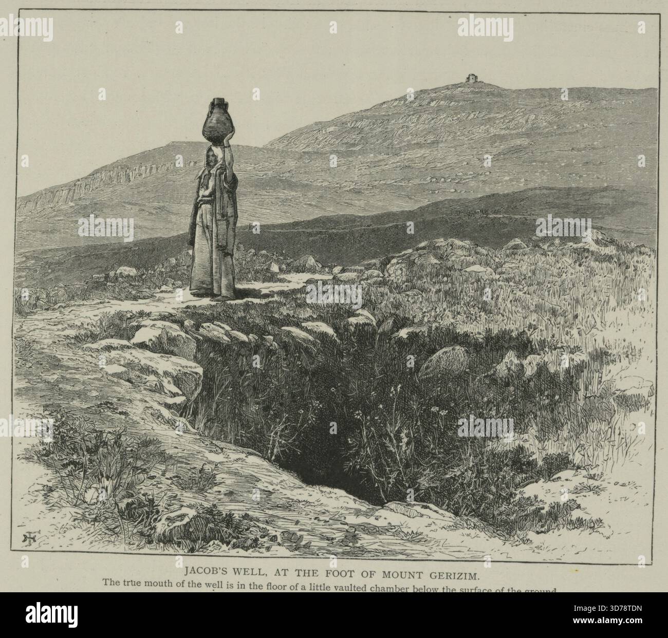 Jacob's Well, located at the foot of Mount Gerizim. The well's true ...