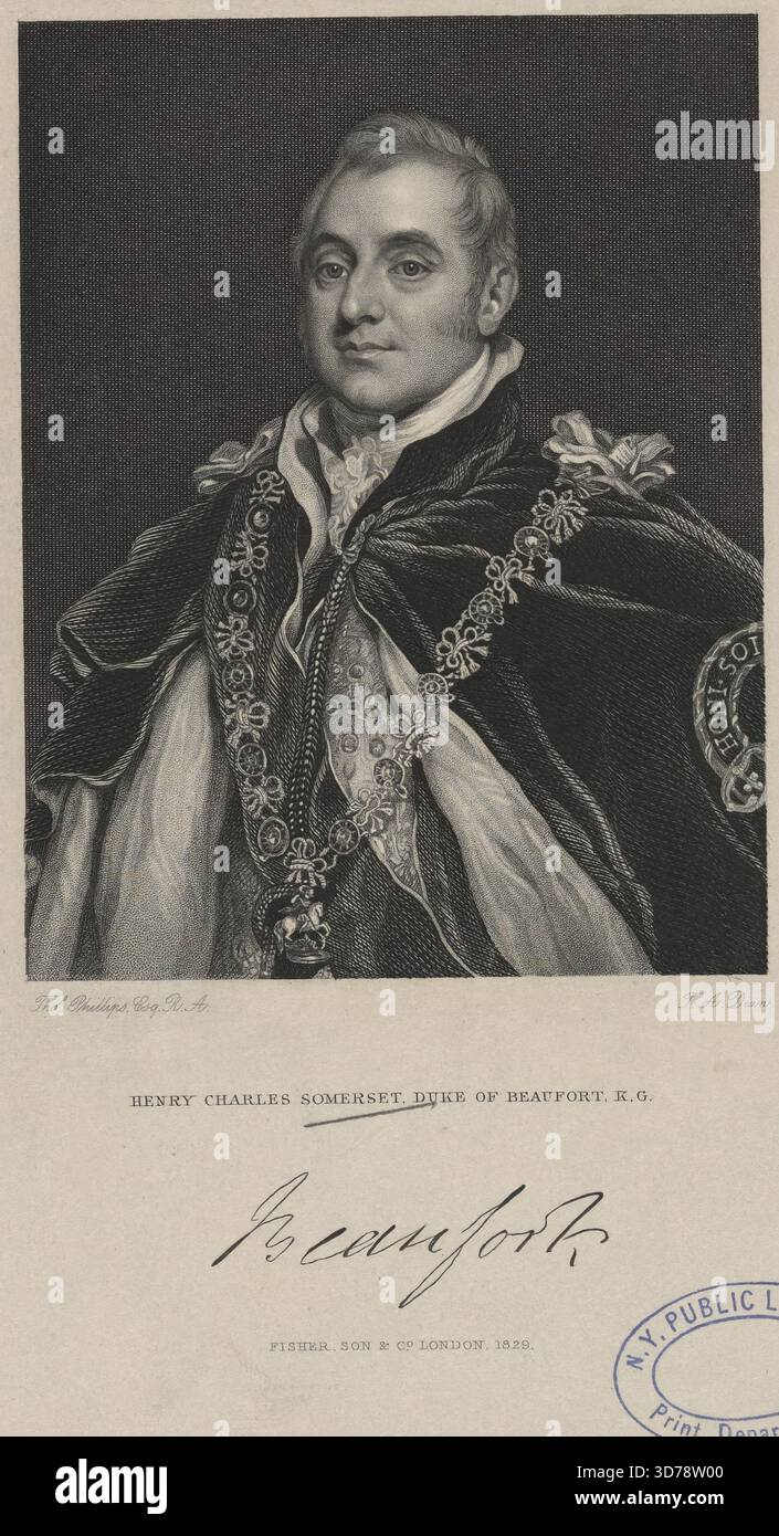 ヴィンテージ リトグラフ『 The Duke of Beauforts』英国製 美術品
