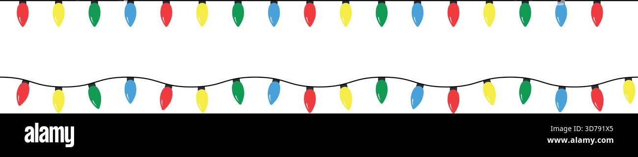 Vector illustration of Christmas lights . Stock Vector