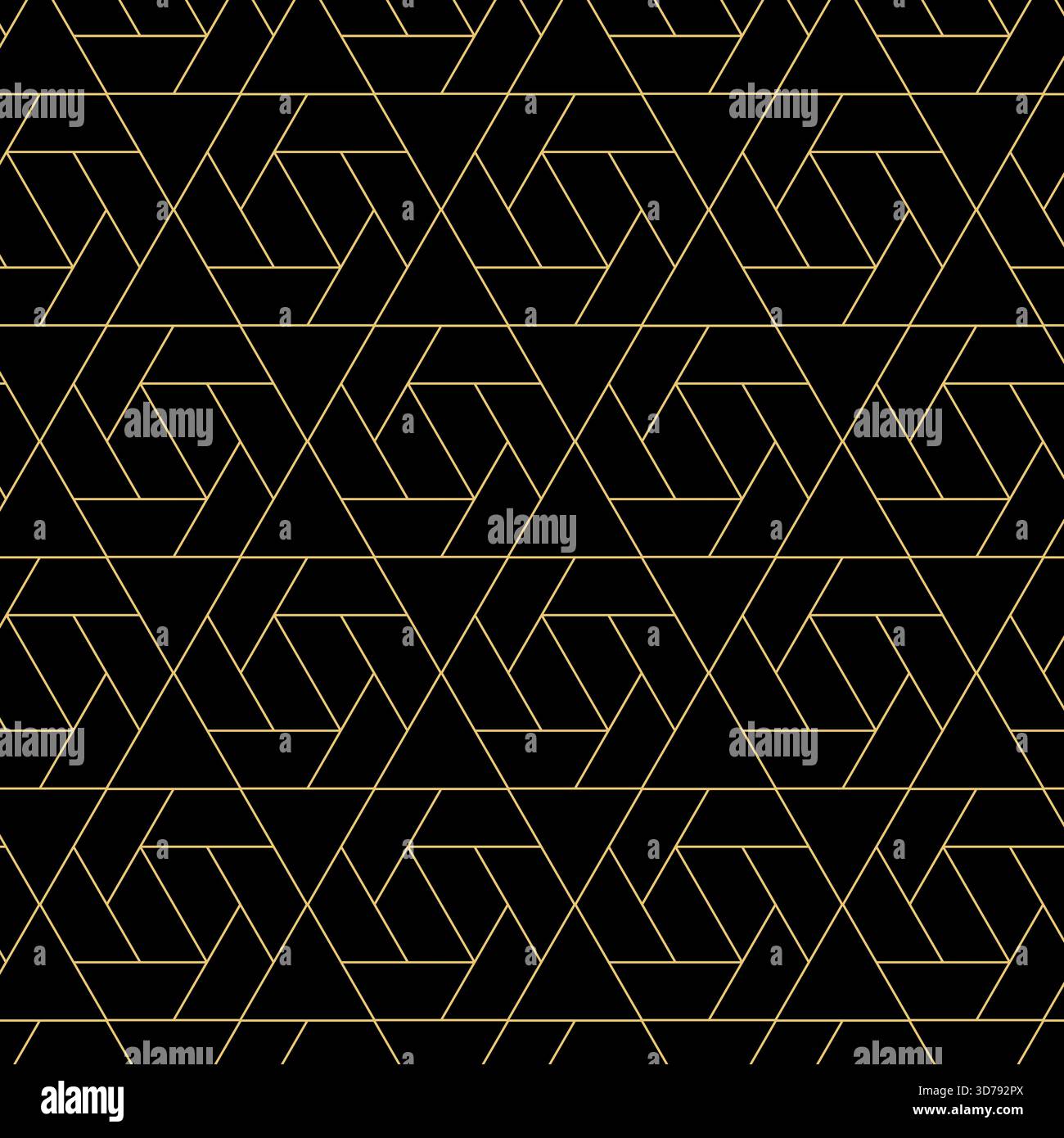 Seamless pattern abstract star christmas background with elegant golden vector lines Stock Vector