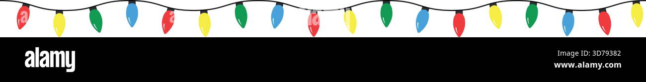 Vector illustration of Christmas lights . Stock Vector