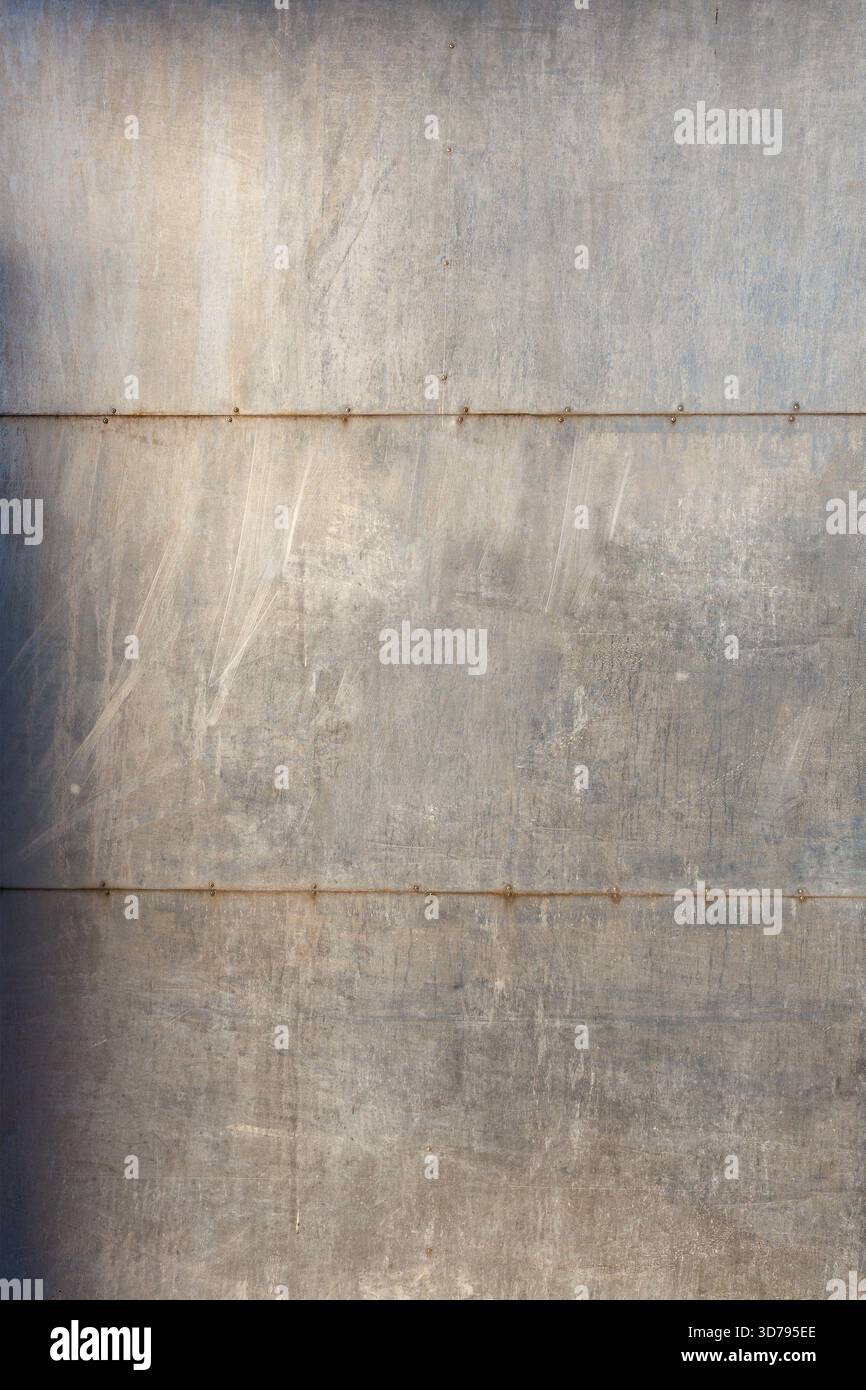 old metal sheet wall with scratches and texture Stock Photo