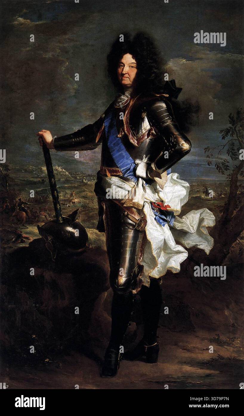 Louis XIV in 1701Hyacinthe Rigaud Stock Photo