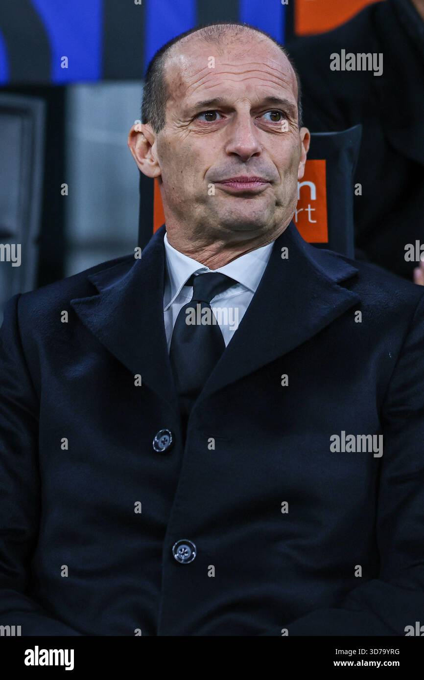 Massimiliano Allegri Head Coach of AC Milan looks on during Serie A ...