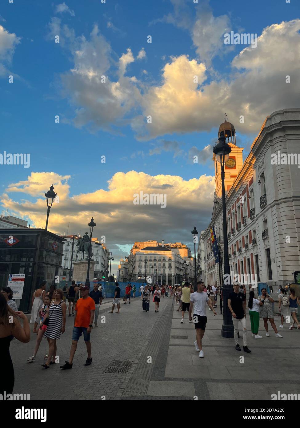 A walk through Madrid Spain. Beautiful streets. Sol - Smartphone Captured Stock Image