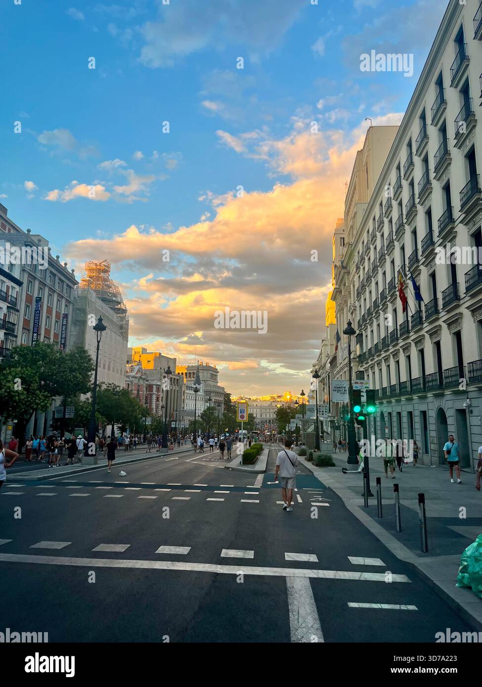 A walk through Madrid Spain. Beautiful streets. Sol - Smartphone Captured Stock Image