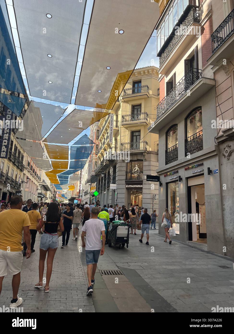 A walk through Madrid Spain. Beautiful streets. Sol - Smartphone Captured Stock Image