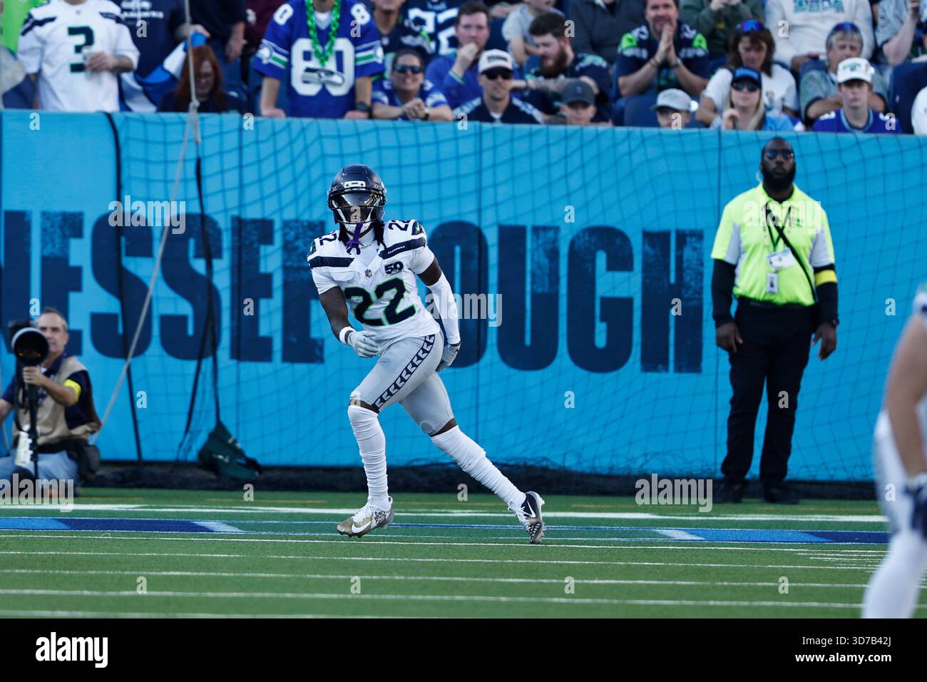 Raheed Shaheed Uniform Seattle Seahawks wide receiver Rashid Shaheed (22) plays during their ...
