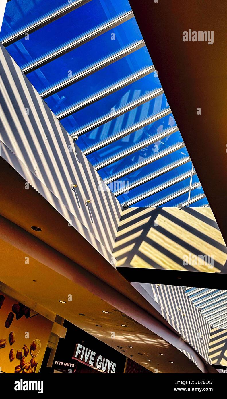 Looking up at a skylight Stock Photo