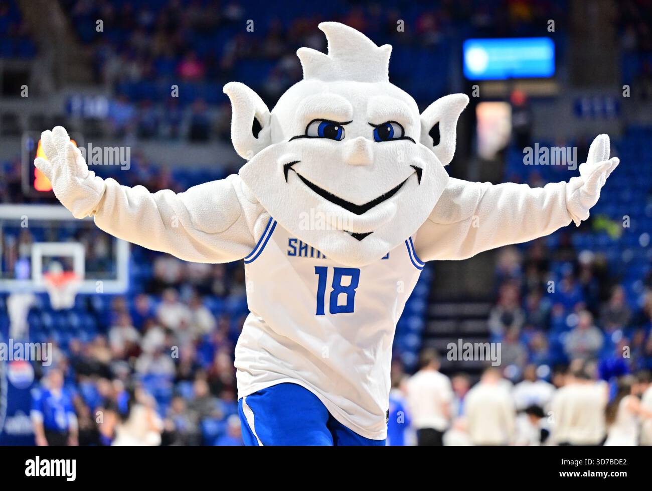 ST. LOUIS, MO - NOVEMBER 21: The Billikens' mascot as seen during a ...