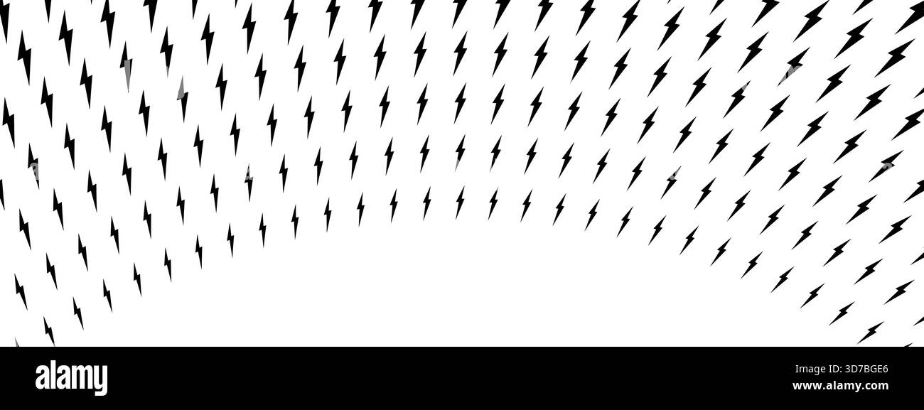 Lightning pattern in arch shape. Flash light shapes texture. Black ...