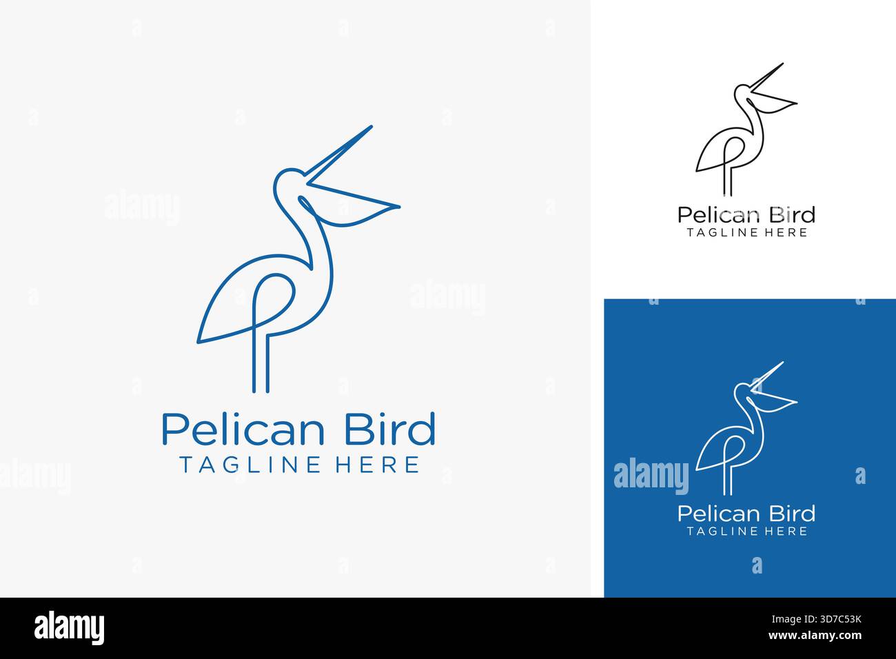 Pelican bird logo design Stock Vector