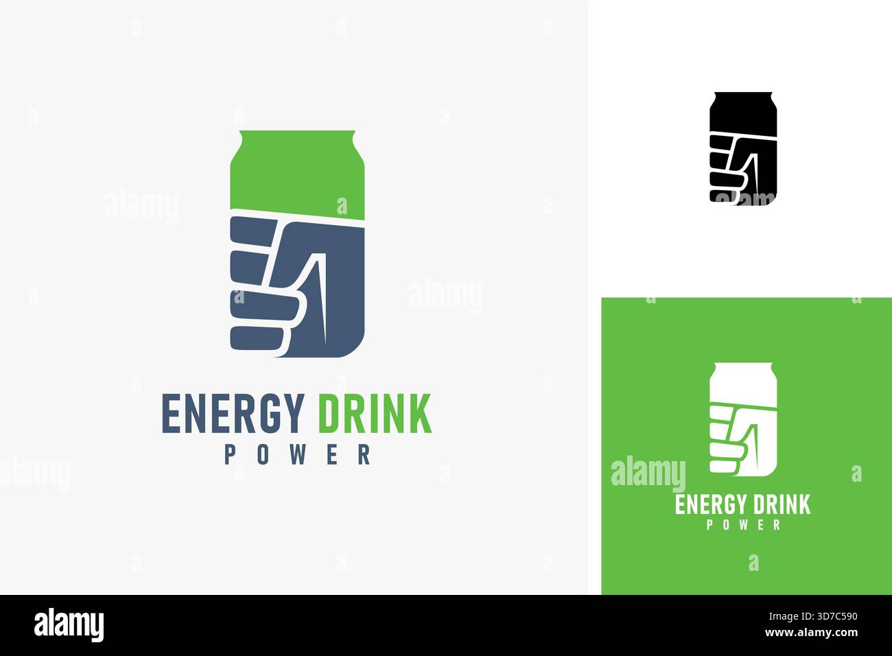 Energy drink logo symbol icon design Stock Vector