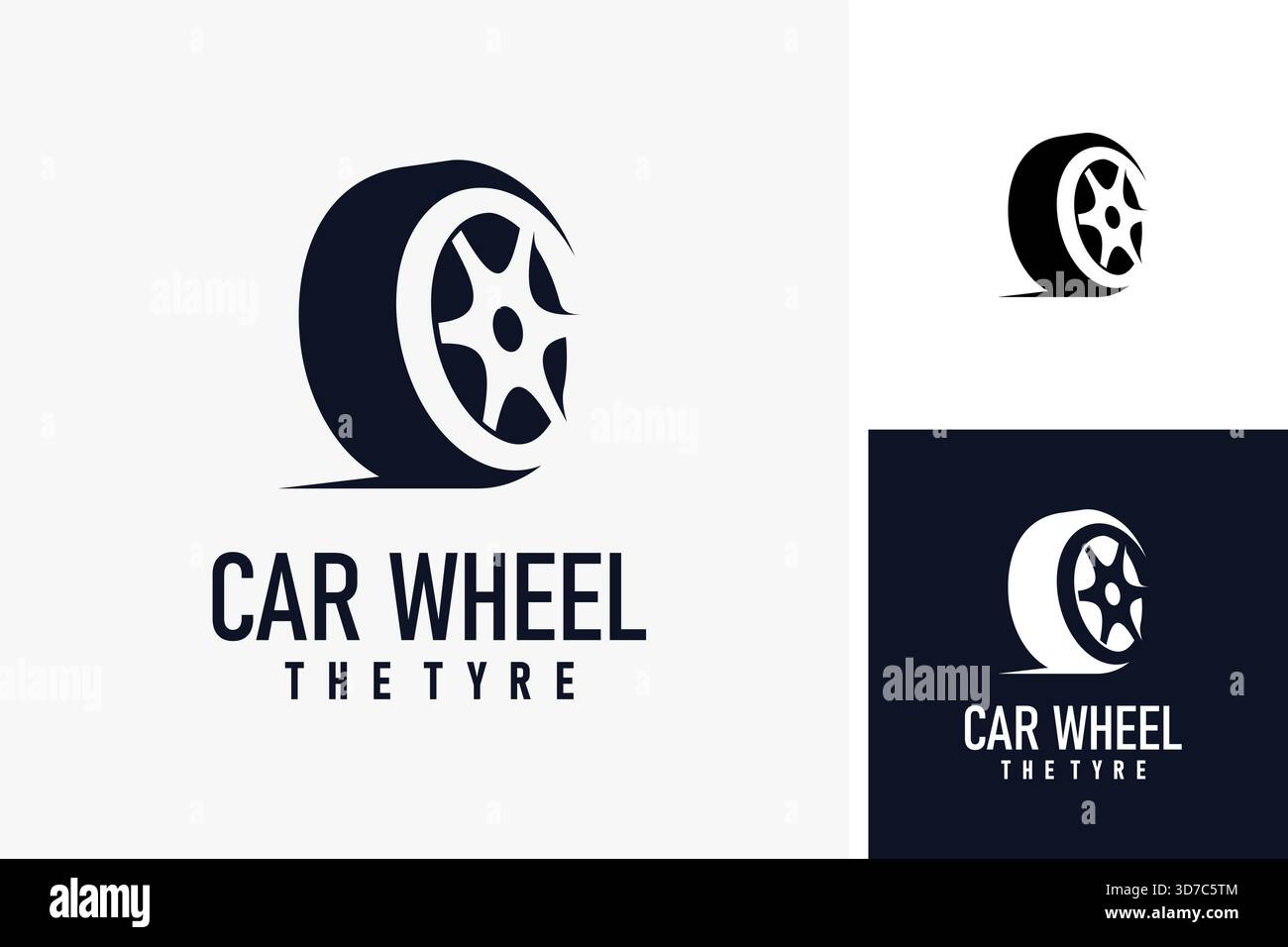 Car wheel logo symbol icon design Stock Vector