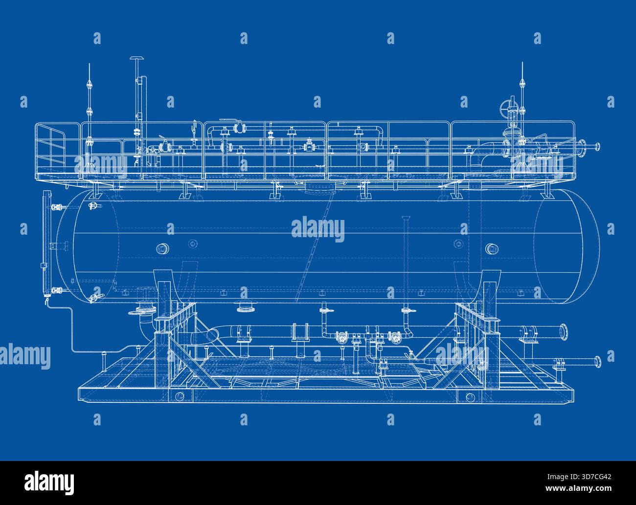 Industrial Tank Blueprint. Vector Stock Vector Image & Art - Alamy