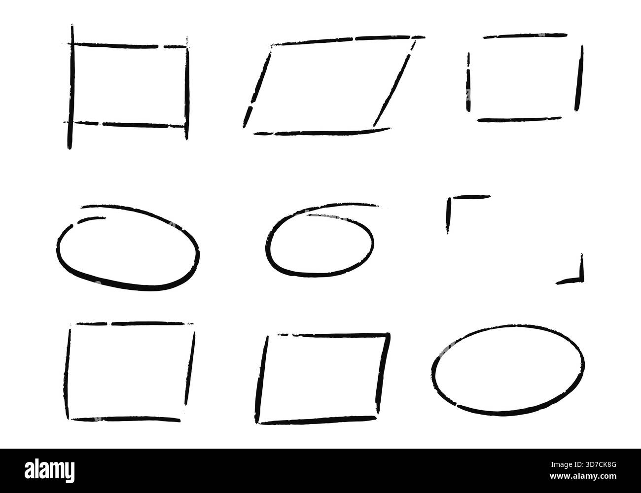 Set of hand drawn, vector frames Stock Vector Image & Art - Alamy