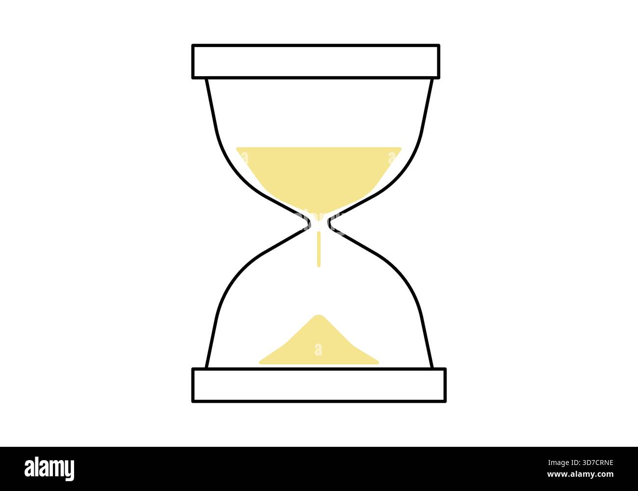 Hourglass icon, flat vector illustration. Stock Vector