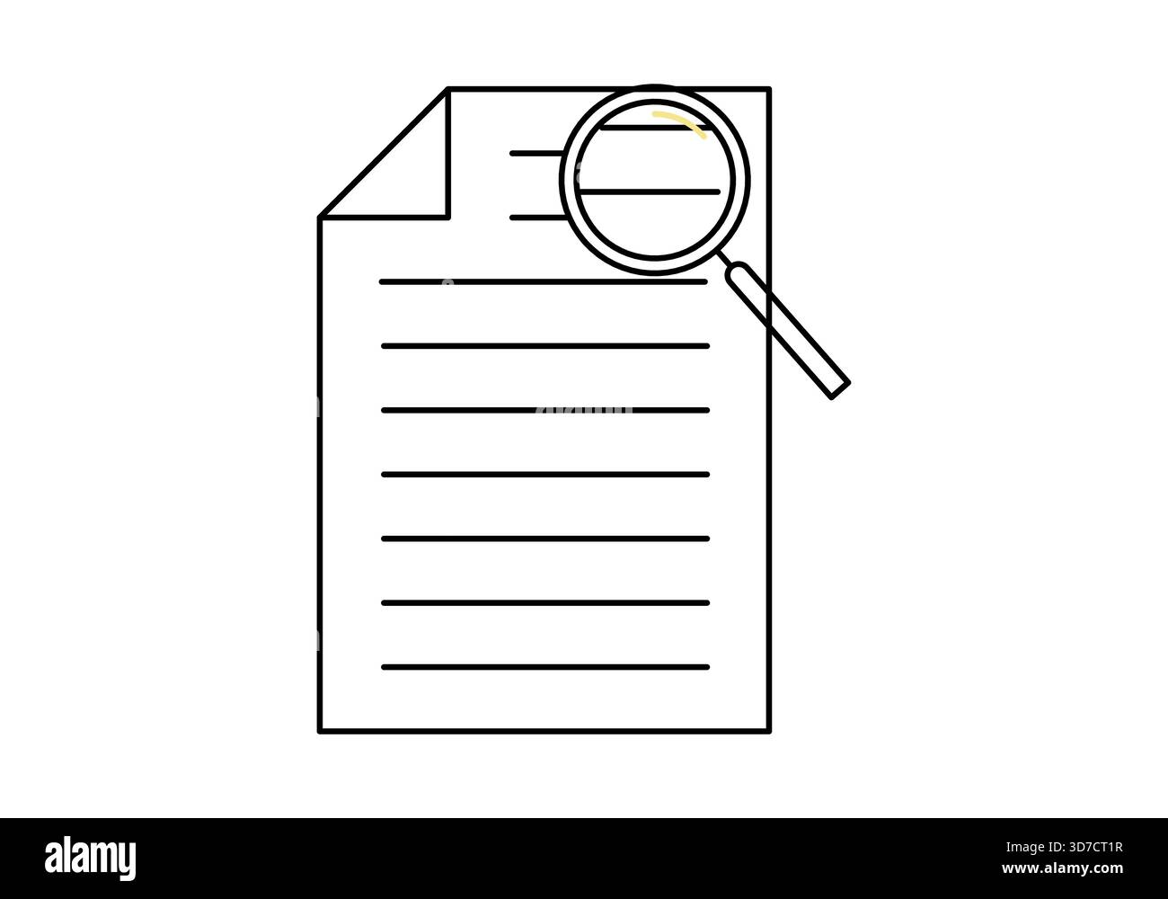 Document search icon, vector illustration. Stock Vector