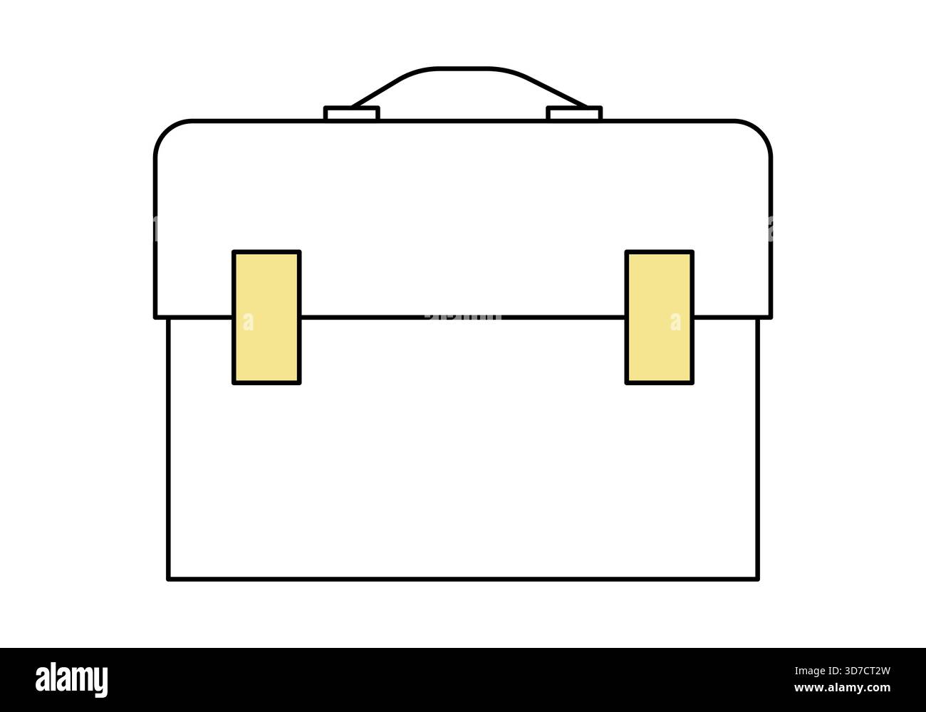 Briefcase icon, flat vector illustration Stock Vector