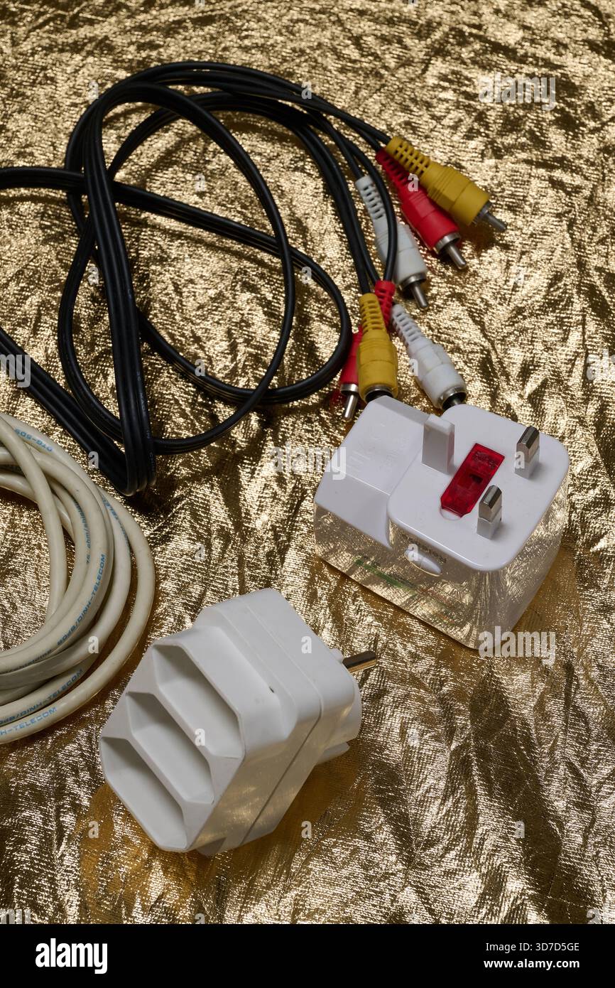 electrical and electronic cable  components Stock Photo