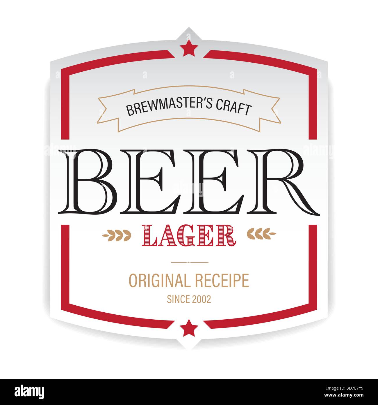 Beer label sign tag lager vector Stock Vector Image & Art - Alamy