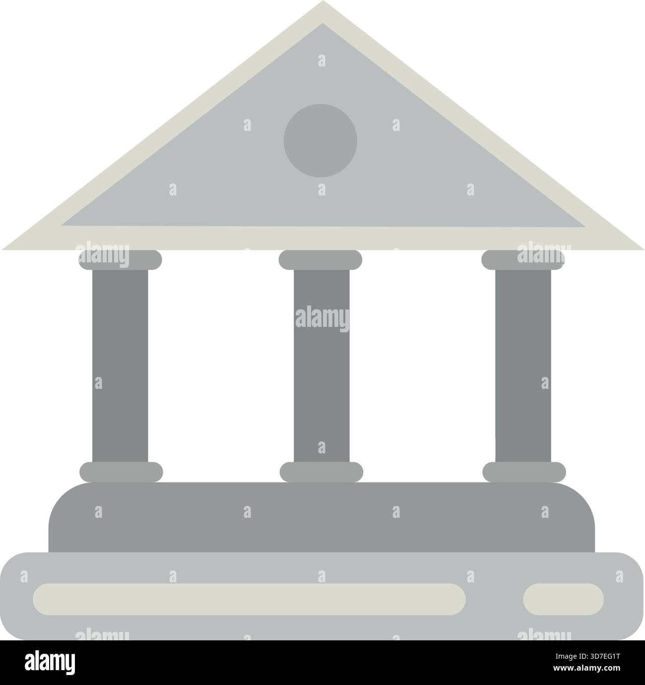 Bank building illustration triangular roof hi-res stock photography and ...