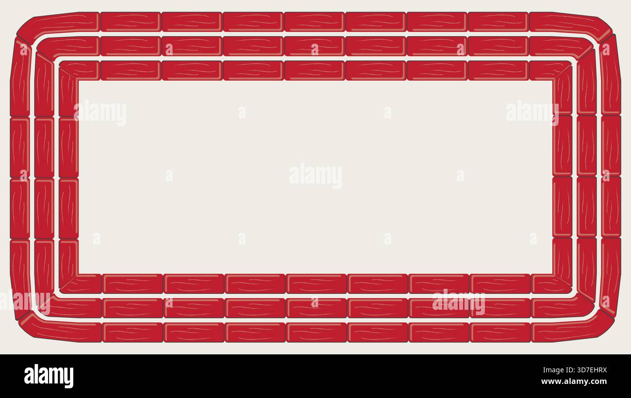 Brick frame with empty space for your text illustration cartoon flat ...