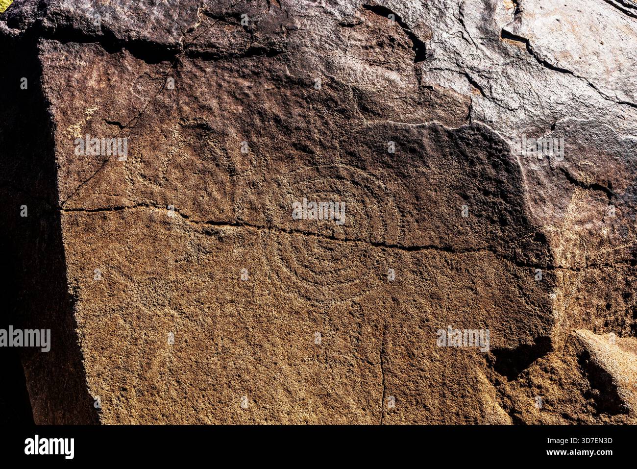 Petroglyphs at Boca Negra Canyon, Petroglyph National Monument. West ...