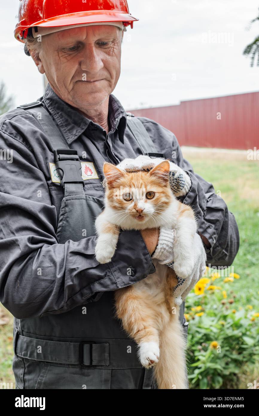 Mature male rescuer in hi-res stock photography and images - Alamy