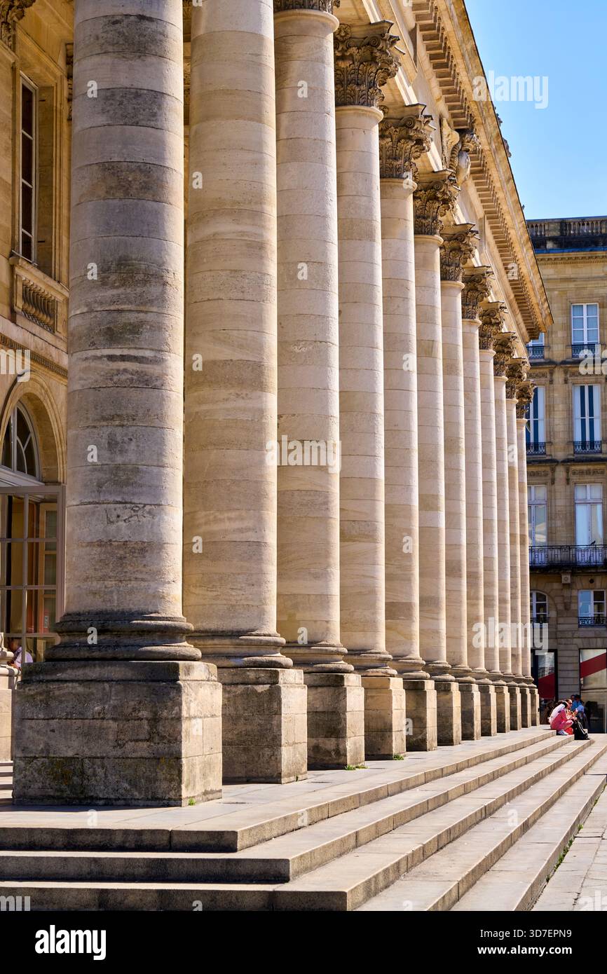 Opéra National de Bordeaux, Grand-Théâtre, Place de la Comédie, Bordeaux, Aquitaine, Gironde, France, Europe Stock Photo