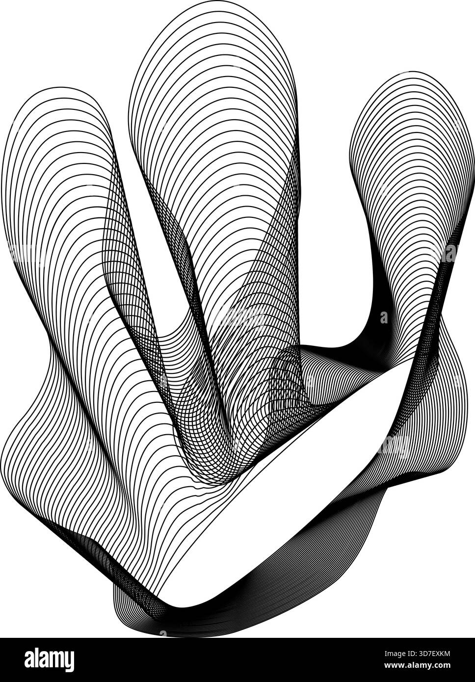 Element showing a circular middle and fluid border with gradual ...