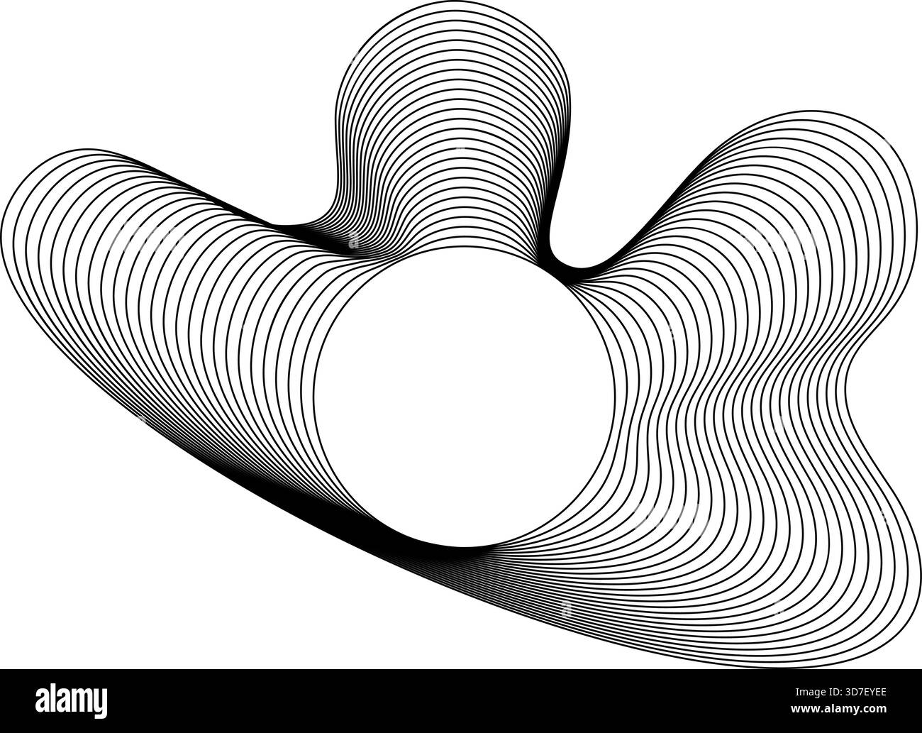 Element built around a circular center, enclosed by soft and ...