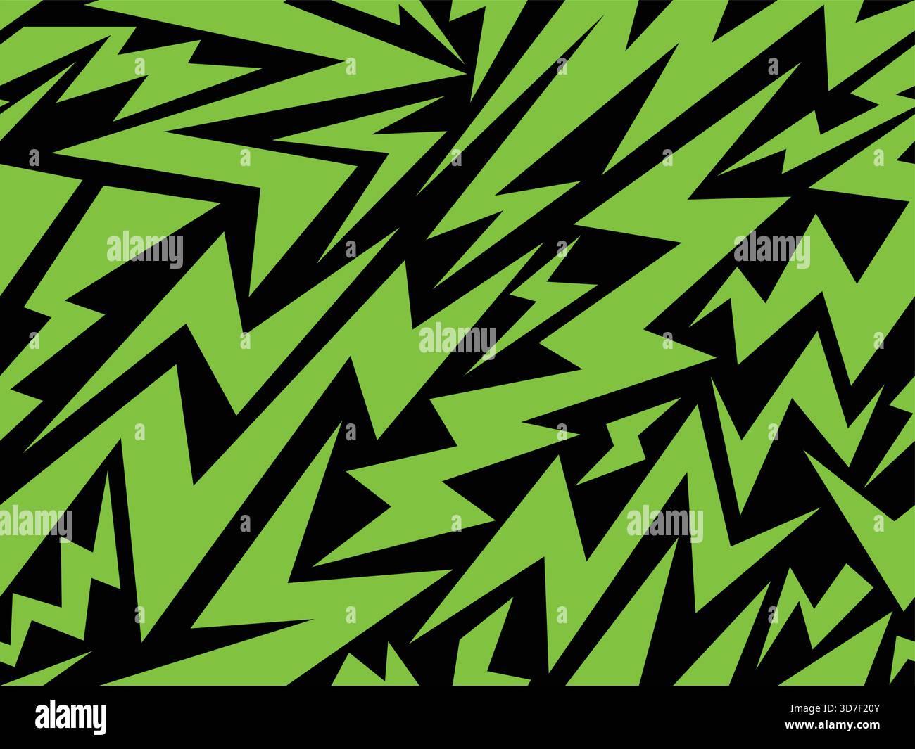 Lightning seamless pattern. Energy green bolt thunder electric background. Abstract vector zigzag arrow and thunderbolt shapes speed texture. Vintage Stock Vector