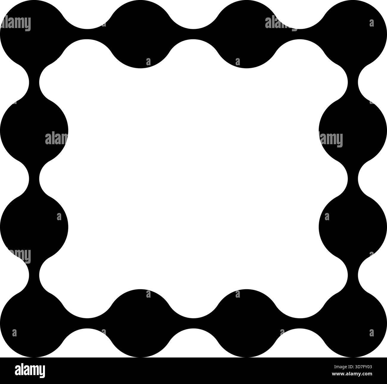 Capsule-like grid structure formed by interconnected circular dots. Stock Vector