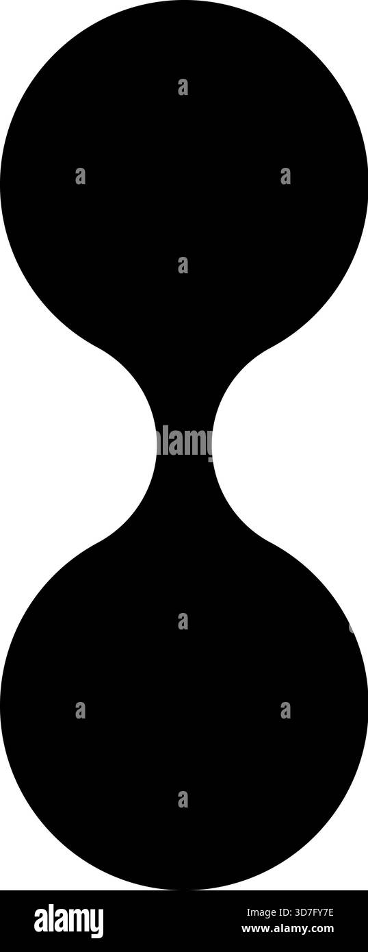 Minimalist composition featuring two circular dots in a structured layout. Stock Vector