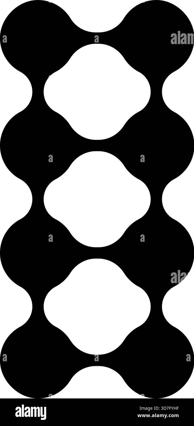 Network-like composition of interconnected circular dots. Stock Vector