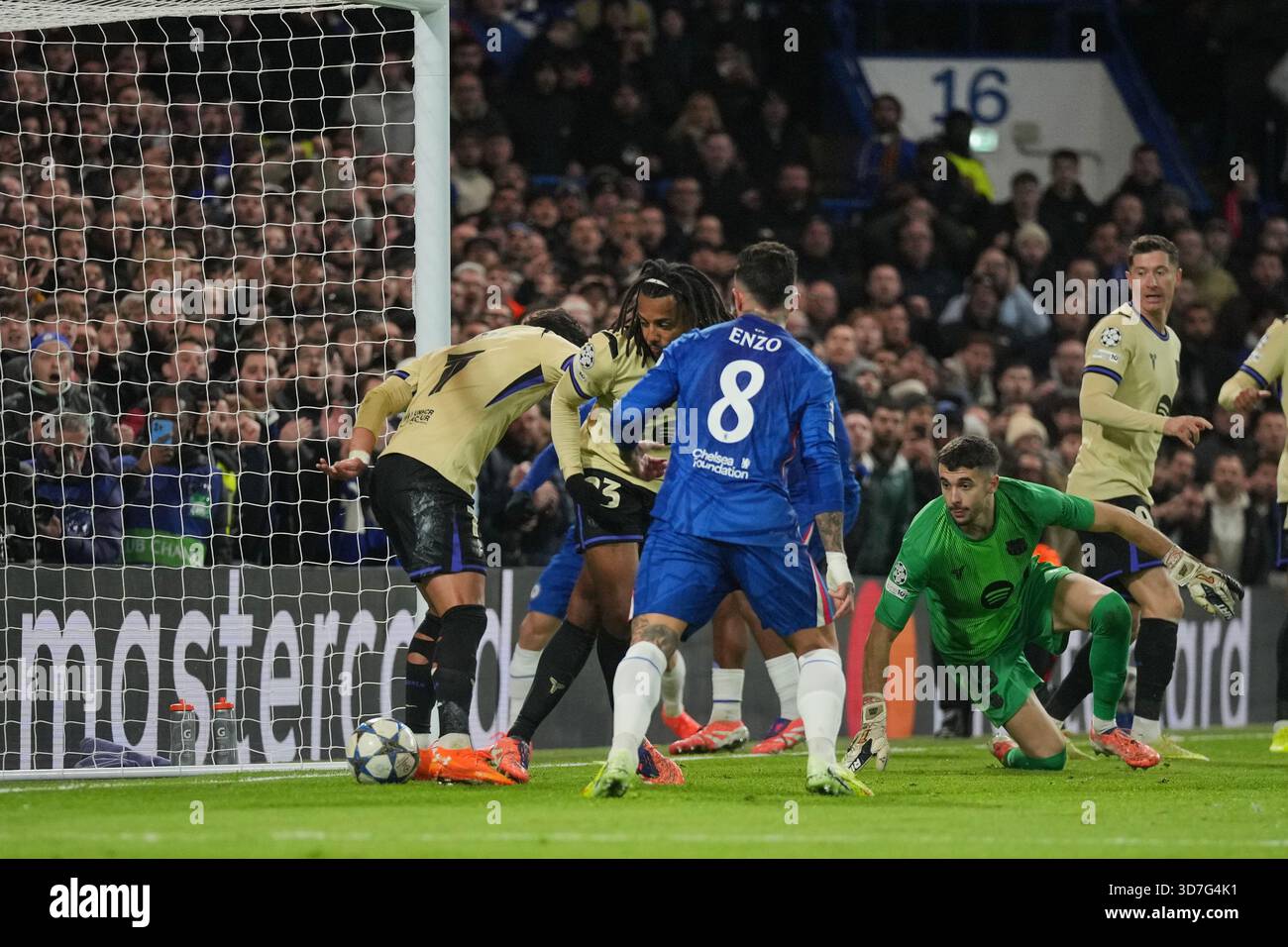 Barcelona's Jules Kounde, second left, scored an own goal during the ...